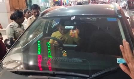 குடிபோதையில் கார் ஓட்டிய நமச்சிவாயம்