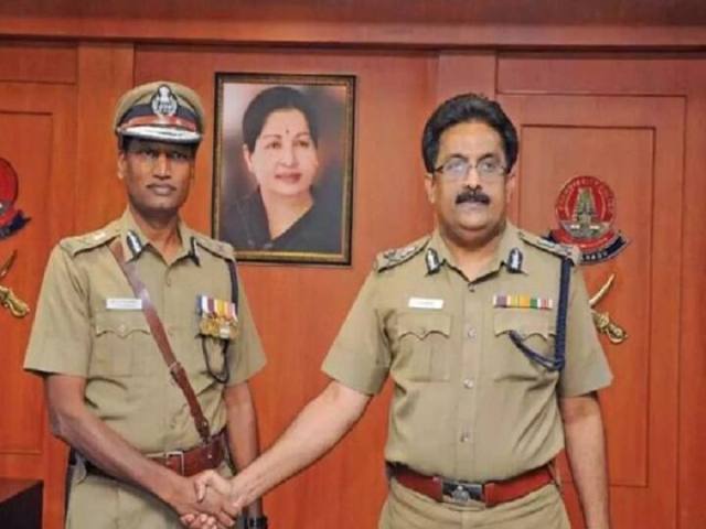 முன்னாள் டிஜிபி டி கே ராஜேந்திரன் - முன்னாள் காவல் ஆணையர் ஜார்ஜ்