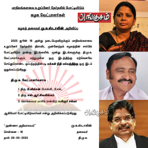 எம்.பி.க்கள் ஆகும் தி.மு.க.வினர்.