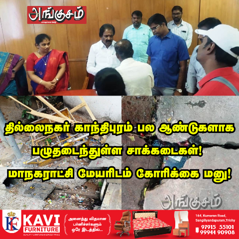 பழுதடைந்துள்ள சாலையோர சாக்கடைகள்