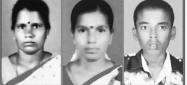 கார்த்திகேயன் (21), சங்கீதா (45) லட்சுமி (48)
